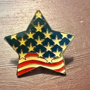 Star-Shaped American Flag Pin